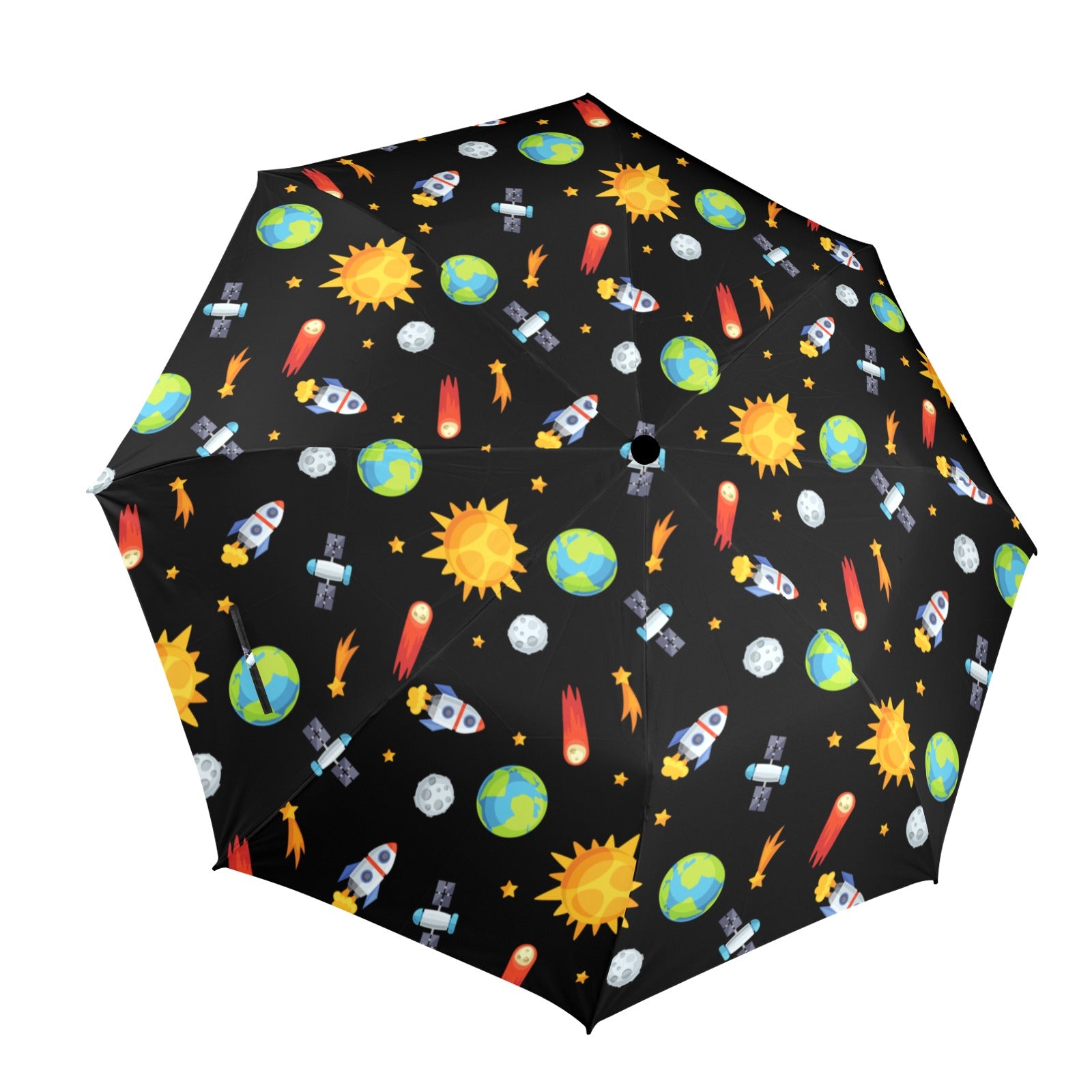Busy Space - Semi-Automatic Foldable Umbrella (Model U12) One Size Semi-Automatic Foldable Umbrella (U12)