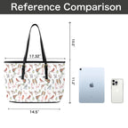 Birds Of A Feather PU Leather Tote Bag Large Leather Tote Bag-Large animal Birds Printed Offshore