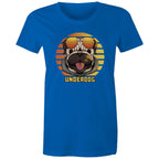 Underdog - Womens T-shirt Bright Royal Womens T-shirt animal Printed In Australia