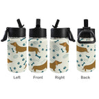 Dachshund Sausage Dog 12oz Kids Water Bottle with Straw Lid