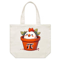 Chicken Pot Pi Shoulder Canvas Tote Bag Default Title Large Tote Bag animal Food Maths Printed In Australia
