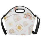 Pastel Rainbows - Neoprene Lunch Bag One Size Neoprene Lunch Bag Printed Offshore