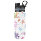 Under The Sea - Insulated Water Bottle with Dual-Use Lid (18oz) One Size Insulated Water Bottle with Dual-Use Lid (18oz) Ocean Printed Offshore