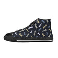 Chess Pattern - Kids High Top Canvas Shoes