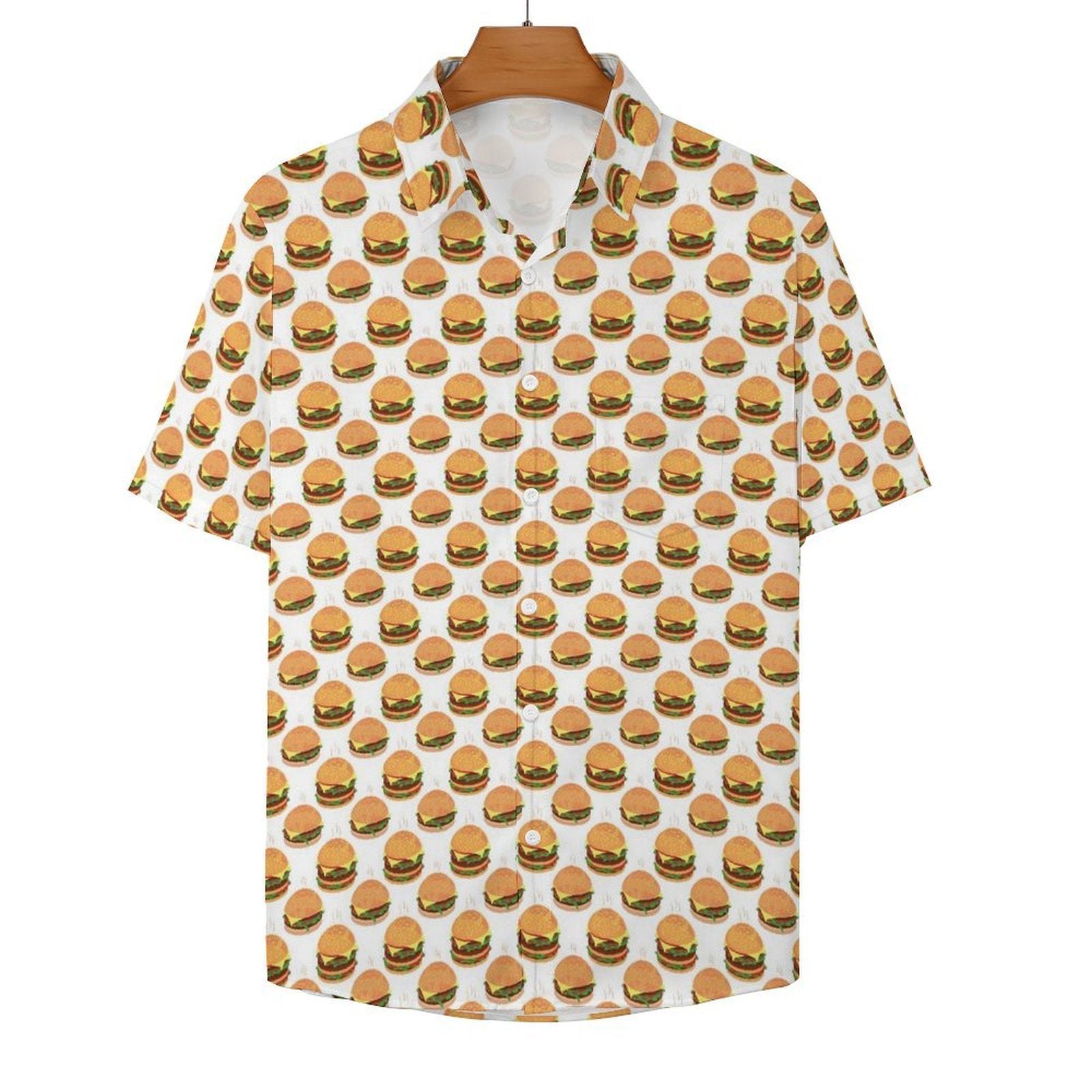Hamburgers - Women's Short-Sleeve Button Up Shirt