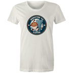 Addicted To Coffee - Womens T-shirt Natural Womens T-shirt Coffee Printed In Australia