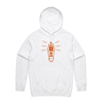 Vintage Guitar Vacuum Tube, Amp - Mens Hoodie White Mens Hoodie Music Printed In Australia