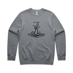 I'm Fine Drowning Thumbs Up AS Colour Stencil Crew Sweatshirt