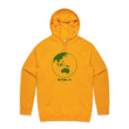 No Planet B - Mens Hoodie Gold Mens Hoodie Environment Printed In Australia