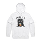 Frazzled Cat, Hang On Let Me Overthink This Men's AS Colour Hoodie White Mens Hoodie animal Printed In Australia