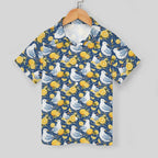 Lemon Seagull Kids Youth Short Sleeve Button Up Shirt