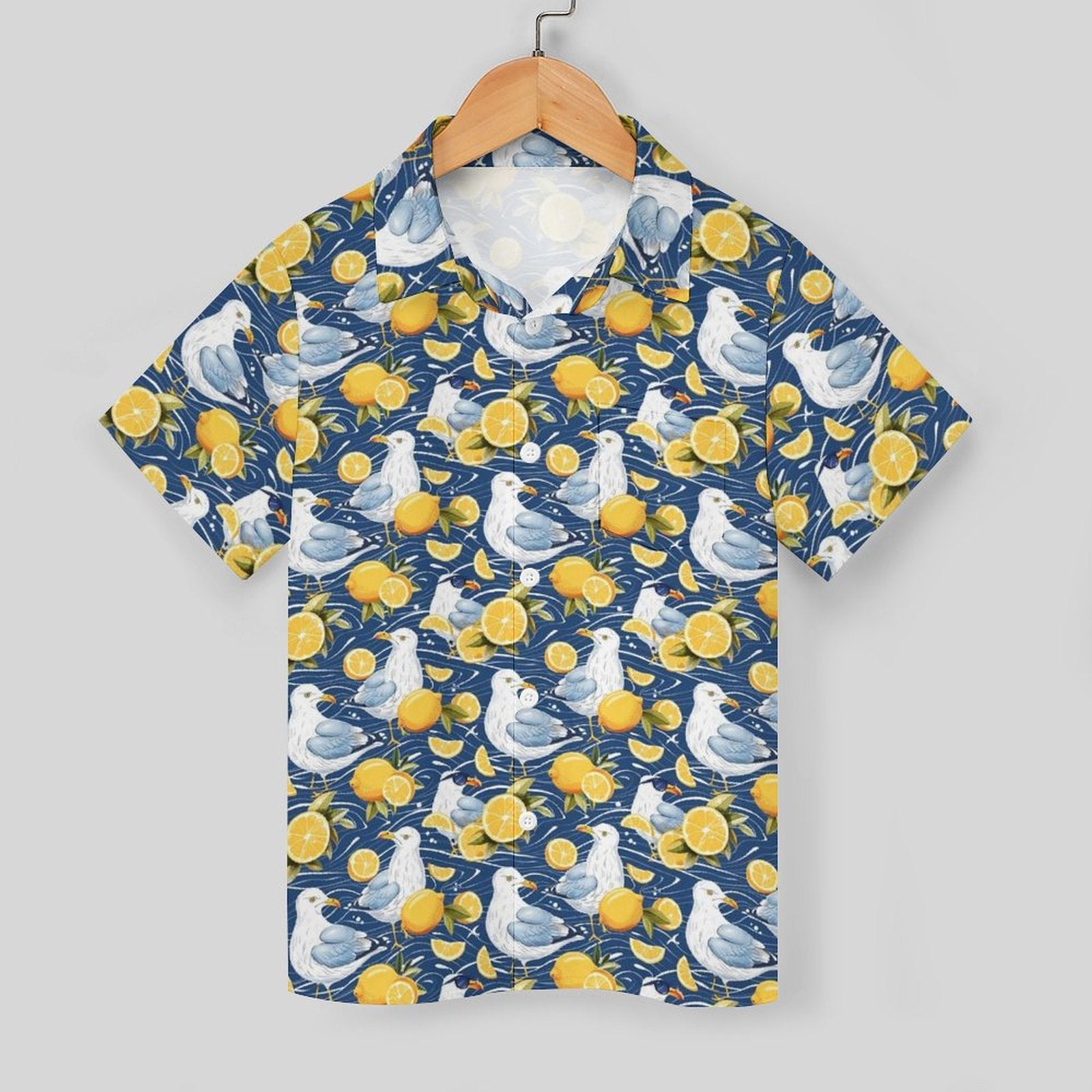 Lemon Seagull Kids Youth Short Sleeve Button Up Shirt