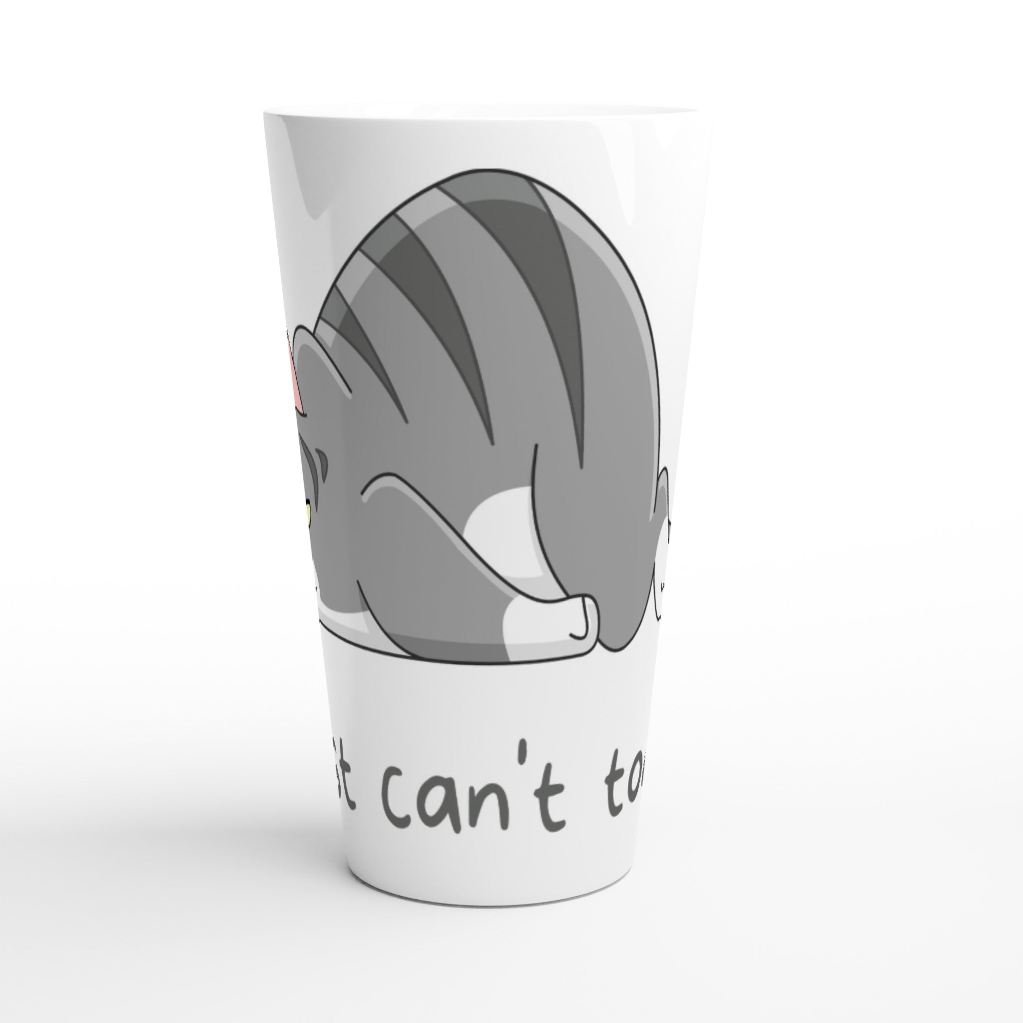 Cat, I Just Can't Today - White Latte 17oz Ceramic Mug Latte Mug animal Globally Fulfilled