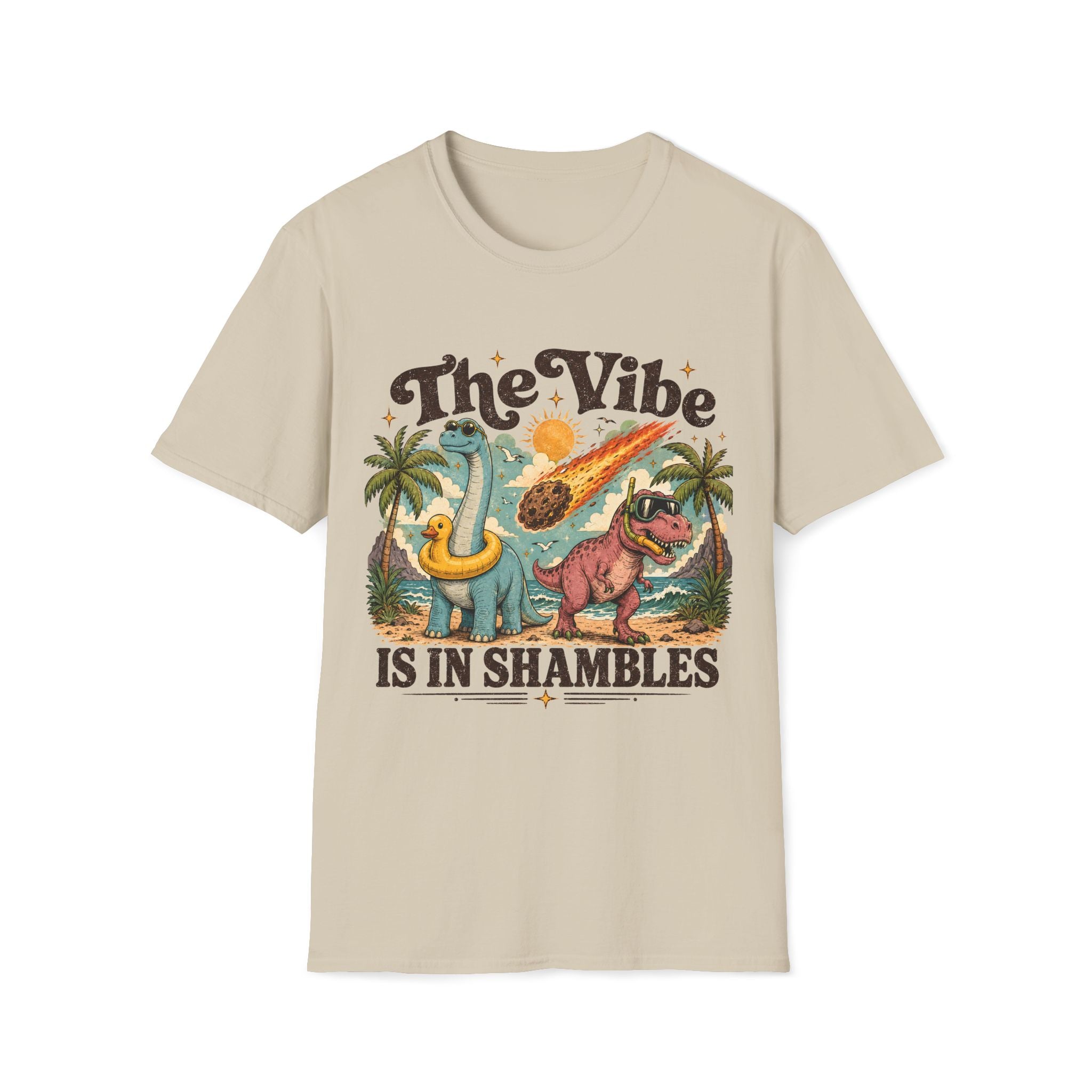 The Vibe Is In Shambles Dinosaur Extinction Unisex T-Shirt Unisex Adult T-shirt animal Globally Fulfilled