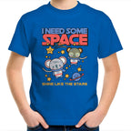 I Need Some Space - Kids Youth T-Shirt Bright Royal Kids Youth T-shirt Printed In Australia Space