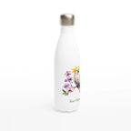 Personalise - Cockatoo, Australian Birds - White 17oz Stainless Steel Water Bottle White Water Bottle animal Globally Fulfilled
