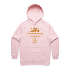 You Matter, Physics Pun - Womens Hoodie Pink Womens Hoodie Printed In Australia Science