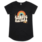 Kindness Matters - Womens Scoop Neck T-Shirt Black Womens Scoop Neck T-shirt Kindness Positivity Printed In Australia Retro
