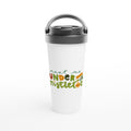 Meet Me Under The Mistletoe - White 15oz Stainless Steel Travel Mug Default Title Christmas Travel Mug Christmas Globally Fulfilled