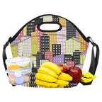 City Scape Neoprene Lunch Bag/Large (Model 1669) Neoprene Lunch Bag Printed Offshore
