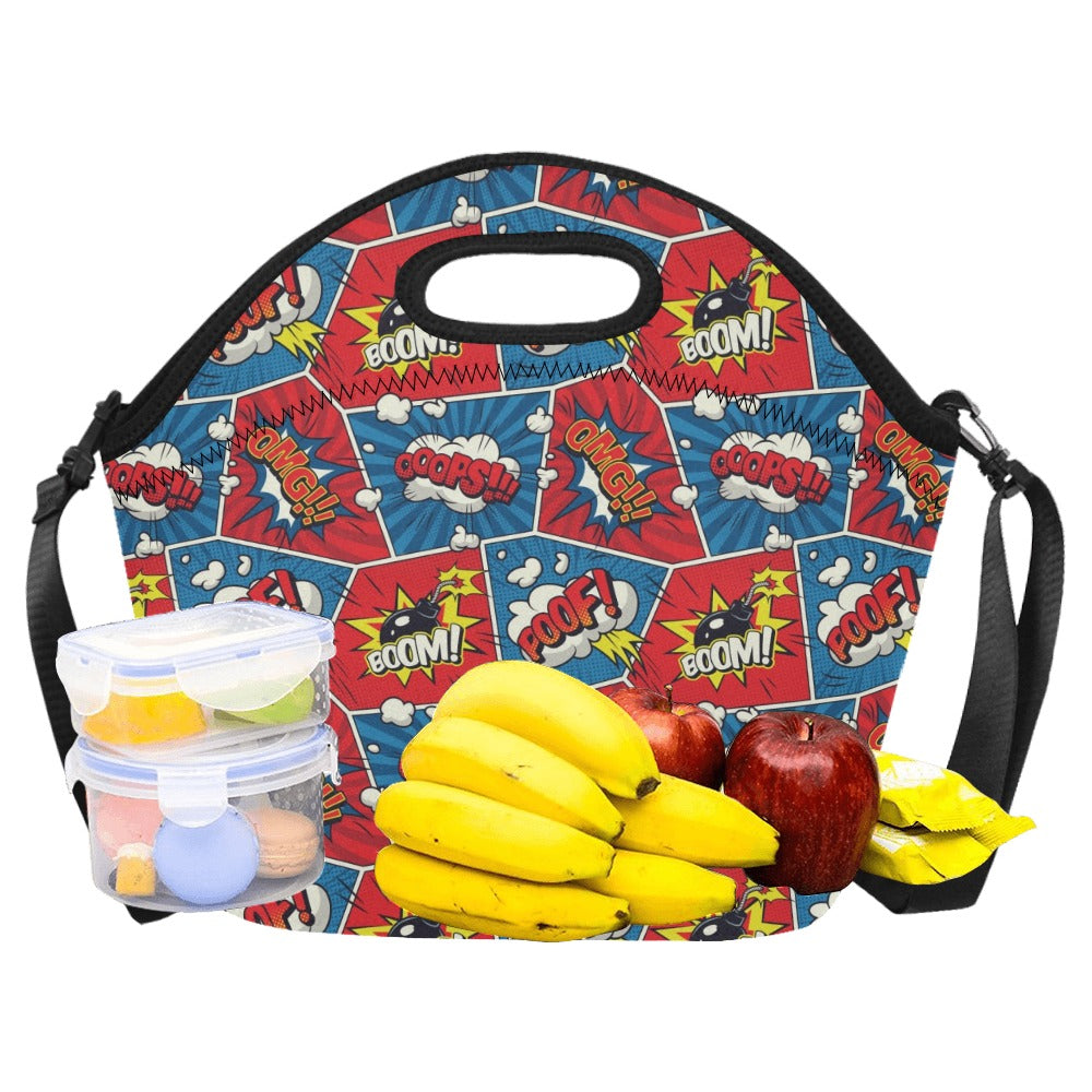 Comic Book Pop - Neoprene Lunch Bag Neoprene Lunch Bag Printed Offshore