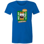 Brewtiful, Coffee Press - Womens T-shirt Bright Royal Womens T-shirt Coffee Printed In Australia