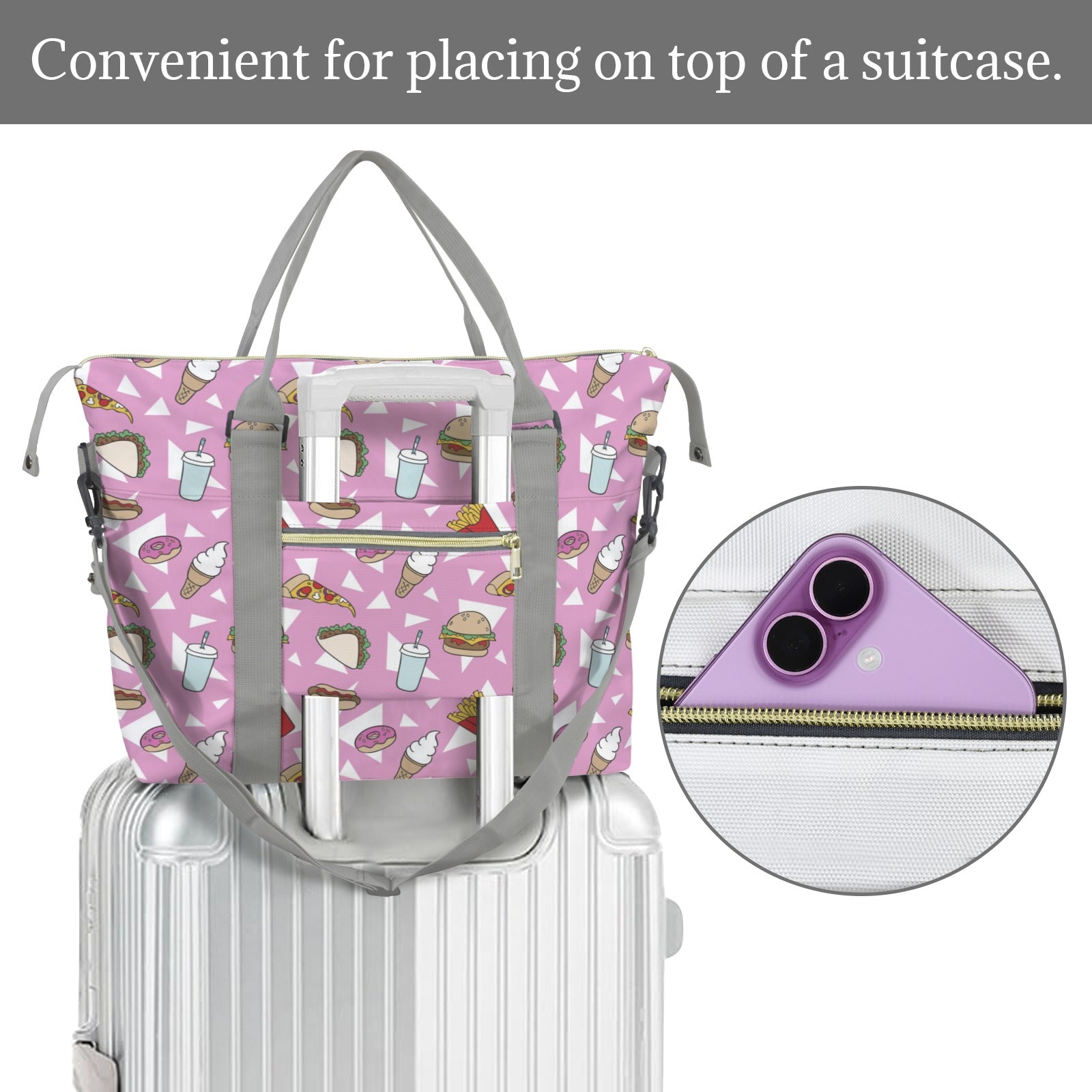 Fast Food Duffle Bag-Simple (Model 1715) Duffle Bag-Simple (1715)