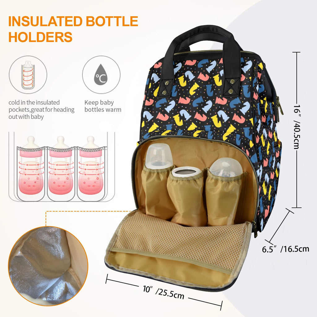 Colourful Chess Multi-Function Backpack, Nappy / Diaper Bag Multi-function Backpack, Nappy / Diaper Bag Chess Games Printed Offshore