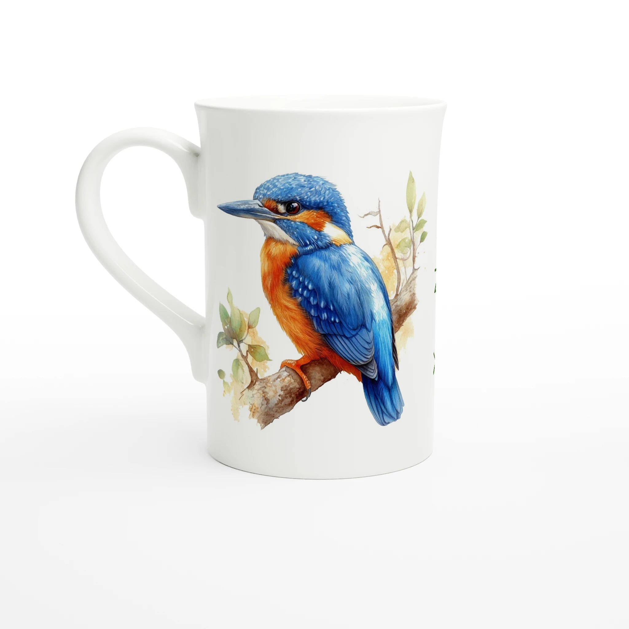 Personalise - Kingfisher, Australian Birds - White 10oz Porcelain Slim Mug Default Title Personalised Porcelain Mug animal Globally Fulfilled