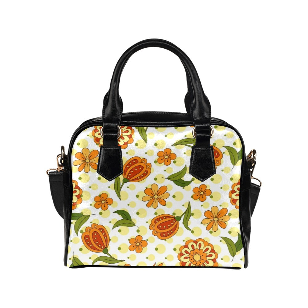 Graphic Floral Shoulder Handbag