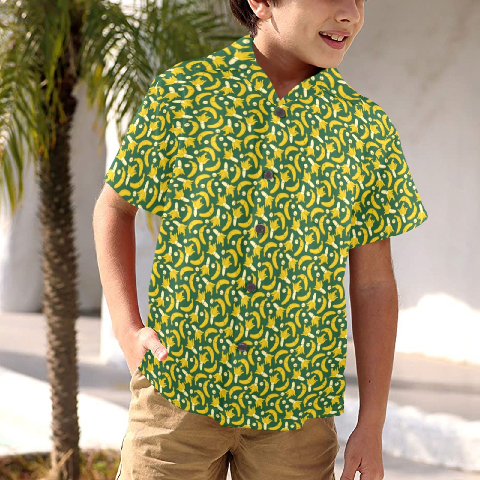 Happy Bananas - Junior Kids Hawaiian Shirt