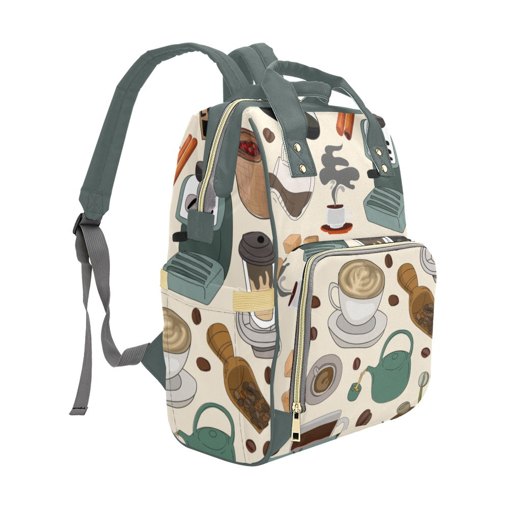 All The Coffee - Multi-Function Backpack, Nappy / Diaper Bag