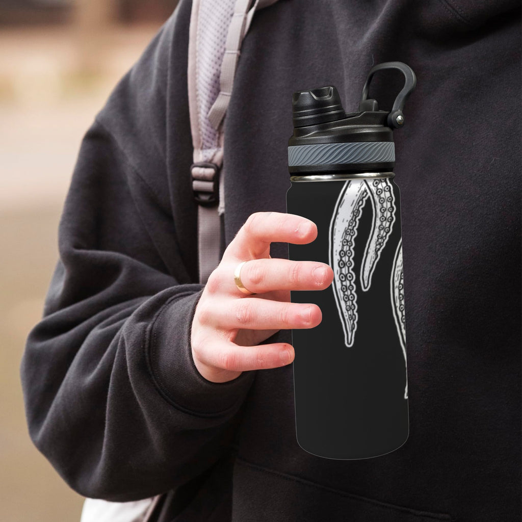 Octopus Tentacles - Insulated Water Bottle with Dual-Use Lid (18oz) Insulated Water Bottle with Dual-Use Lid (18oz) animal Ocean Printed Offshore