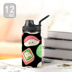 Happy Sushi - Kids Water Bottle with Chug Lid (12 oz) Kids Water Bottle with Chug Lid Food Printed Offshore