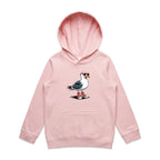 Seagull With Sunglasses And High Tops Kid's AS Colour Hoodie