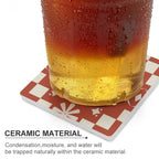 Art Deco - Ceramic Coasters (Square) Ceramic Coasters Printed Offshore