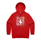 Sorry I'm Late, I Was Dilly Dallying - Womens Hoodie Red Womens 2XL Womens Hoodie animal Printed In Australia