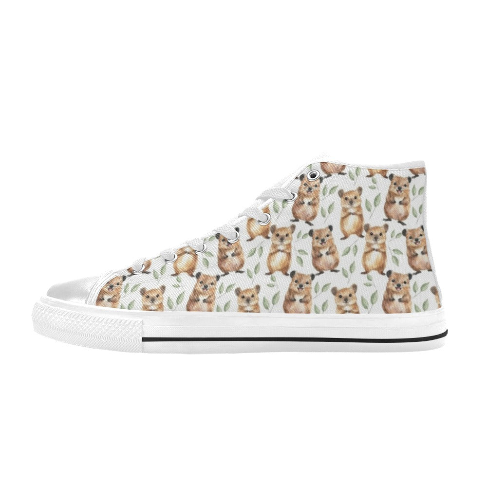Quokkas Men's High Top Canvas Shoes US12 Men's Classic High Top Canvas Shoes animal Australia Printed Offshore