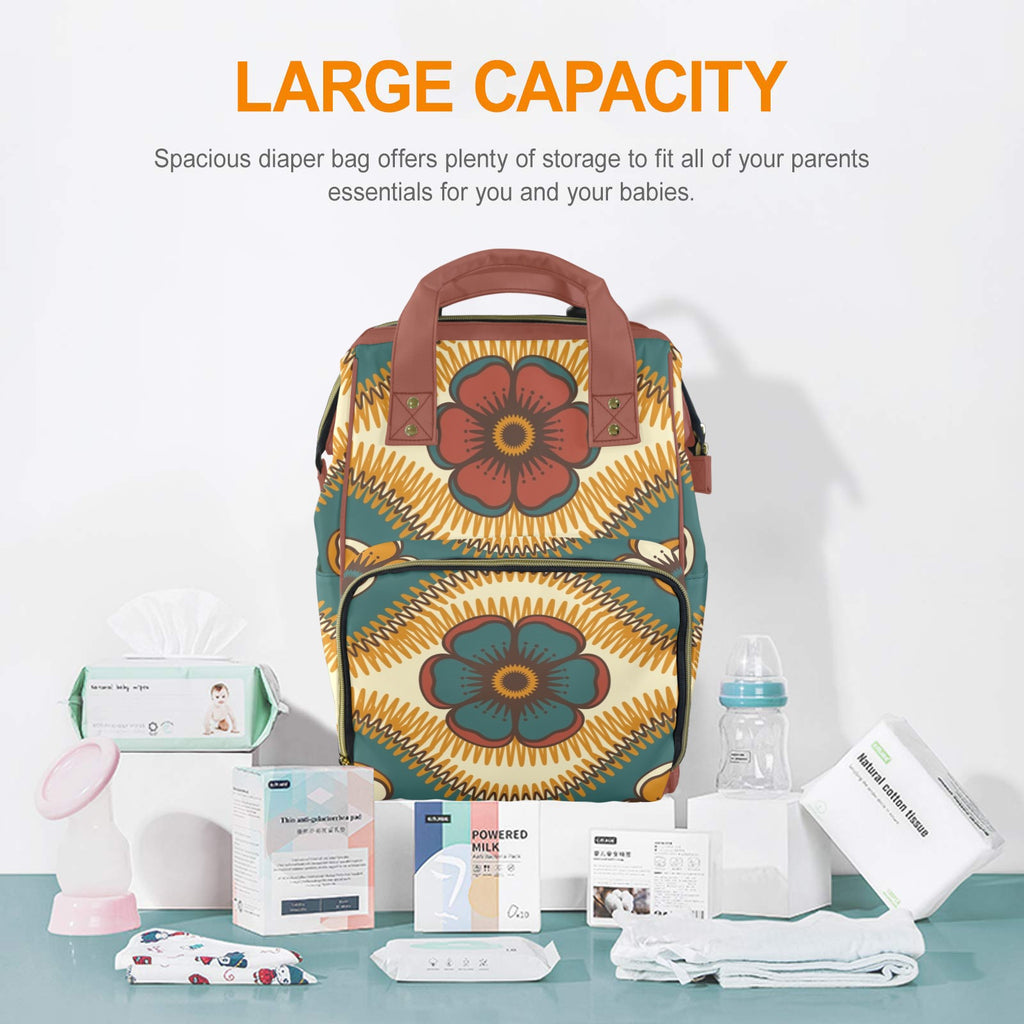 Vintage Floral Multi-Function Backpack, Nappy / Diaper Bag Multi-function Backpack, Nappy / Diaper Bag Printed Offshore