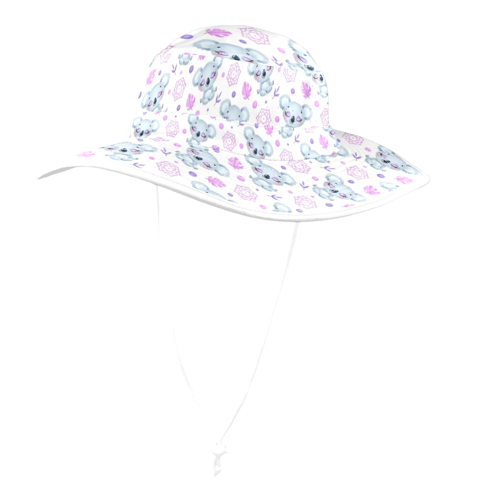 Zen Koala Wide Brim Bucket Hat Wide Brim Bucket Hat animal Australia Printed Offshore