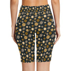 Planets Women's Bike Shorts With Side Pockets