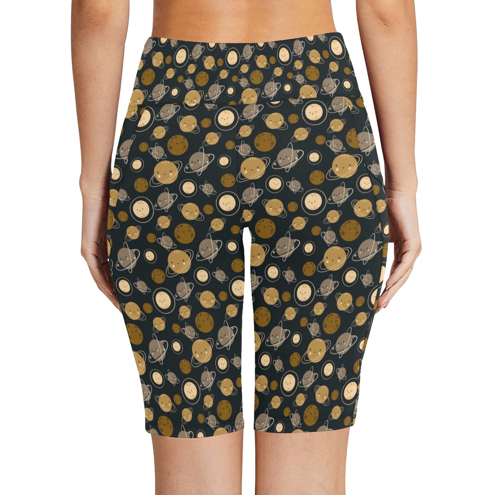 Planets Women's Bike Shorts With Side Pockets
