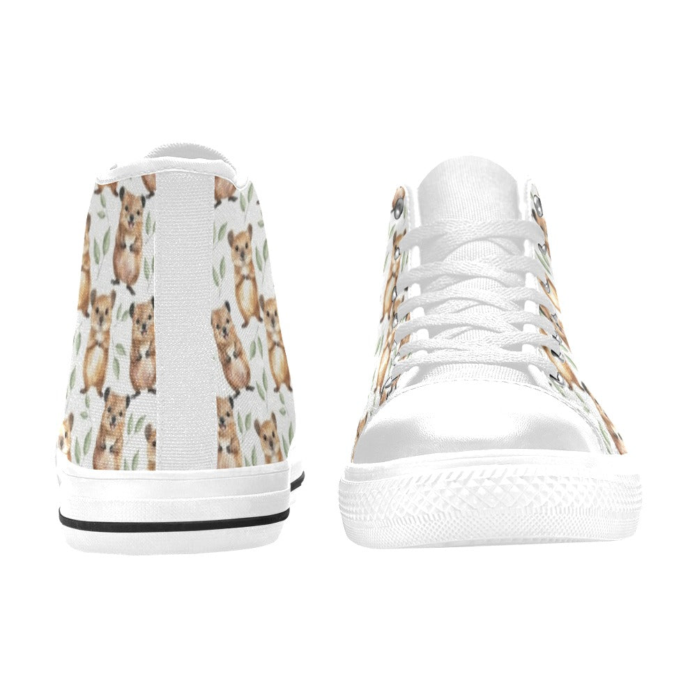 Quokkas Kids High Top Canvas Shoes Kids High Top Canvas Shoes animal Printed Offshore