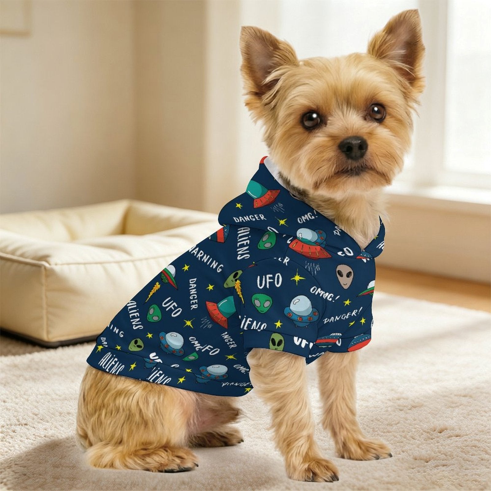 UFO's And Aliens Pet Hoodie (Small Size)