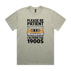 Please Be Patient, I'm From The 1900's AS Colour Heavy Faded Tee Unisex Faded eucalyptus Heavy Faded T-shirt Music Printed In Australia
