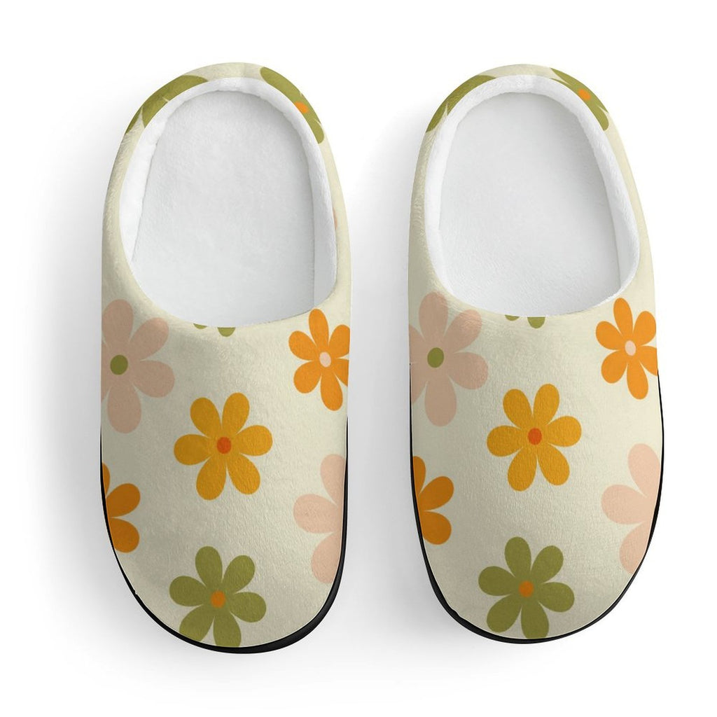 Cute Daisies Kids Cotton Slippers Kids Cotton Slippers Plants Printed Offshore