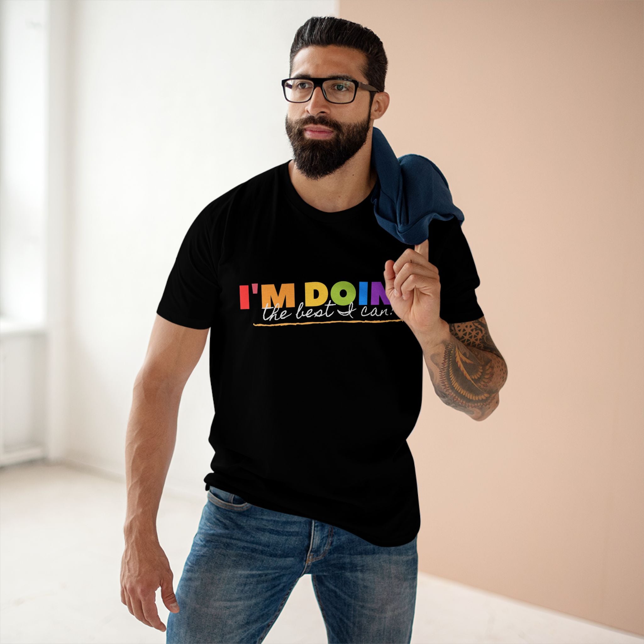 I'm Doing The Best I Can - Men's Staple Tee Black Mens Premium T-Shirt Motivation Printed in AU and US