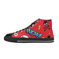 Comic Book Red Women's High Top Canvas Shoes US12 Womens Classic High Top Shoes Printed Offshore