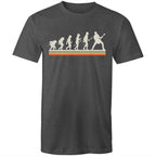 Guitar Player Evolution - Mens T-Shirt Asphalt Marle Mens T-shirt Music Printed In Australia