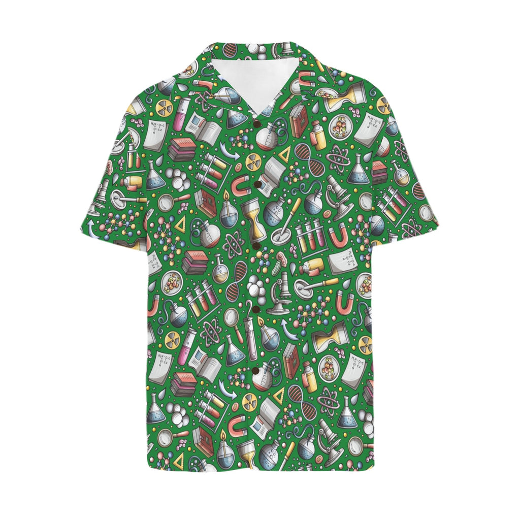 Science Love Men's Short Sleeve Hawaiian Shirt Men's Hawaiian Shirt (New) Printed Offshore Science